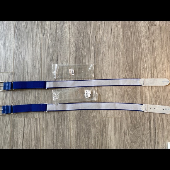 2 Royal Blue Baseball Belts Sized Adult - Picture 3 of 6